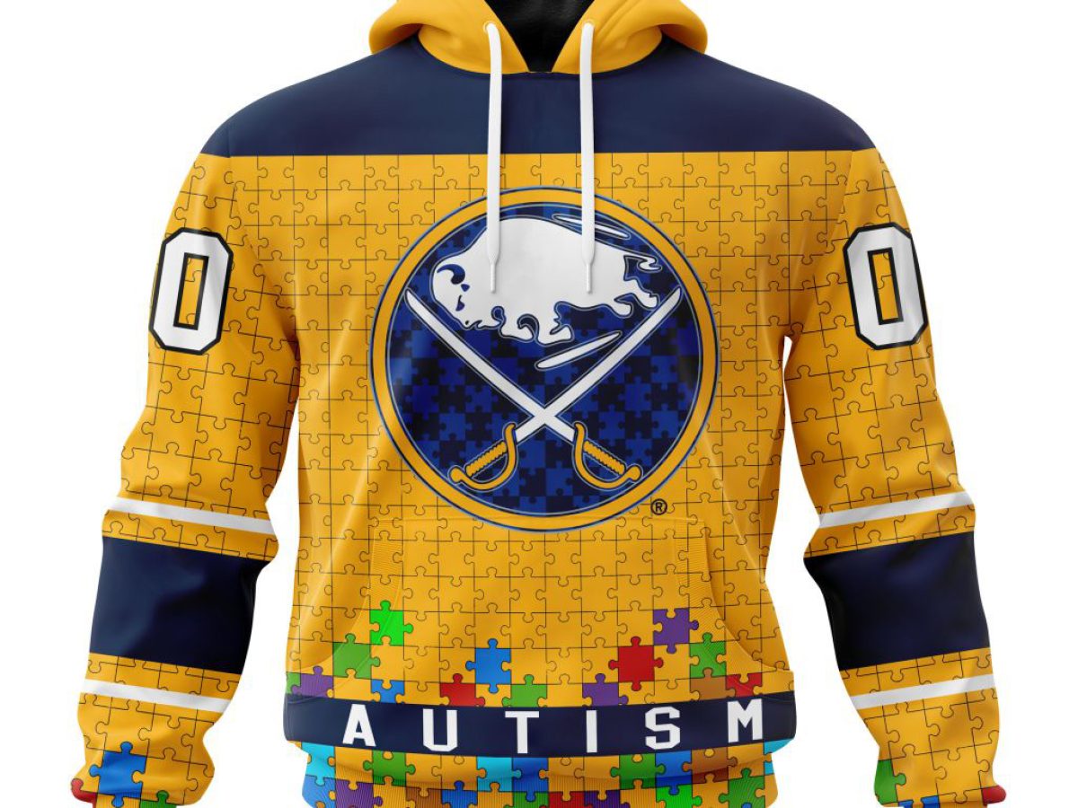 Buffalo Sabres NHL Special Unisex Kits Hockey Fights Against Autism Hoodie  T Shirt - Growkoc