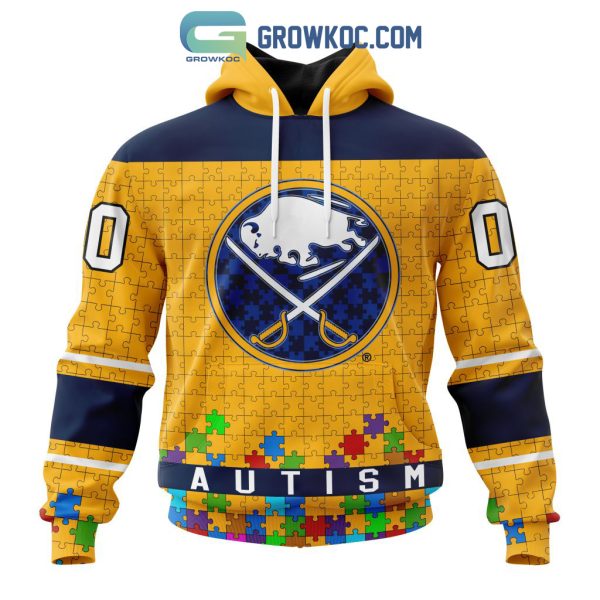 Buffalo Sabres NHL Special Unisex Kits Hockey Fights Against Autism Hoodie T Shirt