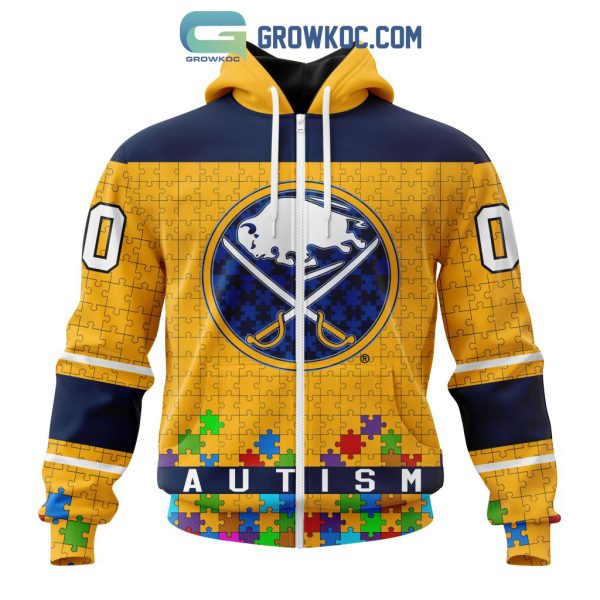 Buffalo Sabres NHL Special Unisex Kits Hockey Fights Against Autism Hoodie T Shirt