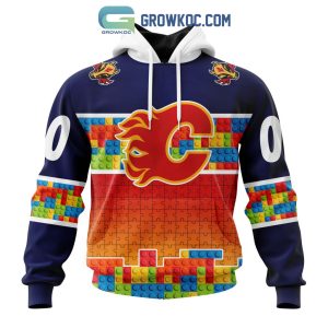 NHL Calgary Flames Flowers Hawaiian Design Button Shirt - Growkoc