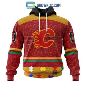 Calgary Flames NHL Special Fearless Against Autism Hoodie T Shirt