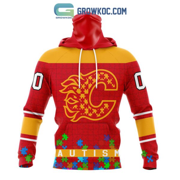 Calgary Flames NHL Special Unisex Kits Hockey Fights Against Autism Hoodie T Shirt