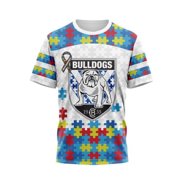 Canterbury Bankstown Bulldogs NRL Autism Awareness Concept Kits Hoodie T Shirt