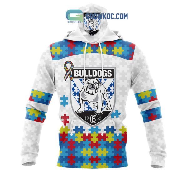 Canterbury Bankstown Bulldogs NRL Autism Awareness Concept Kits Hoodie T Shirt