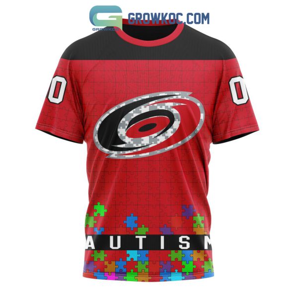 Carolina Hurricanes NHL Special Unisex Kits Hockey Fights Against Autism Hoodie T Shirt