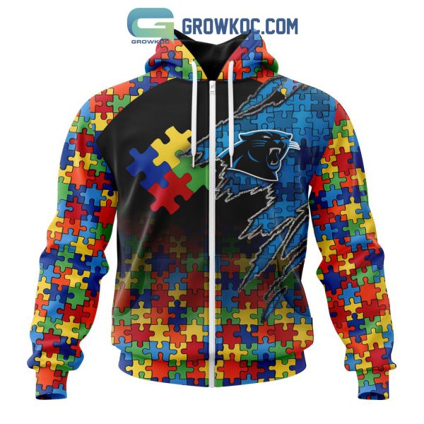 Carolina Panthers NFL Special Autism Awareness Design Hoodie T Shirt