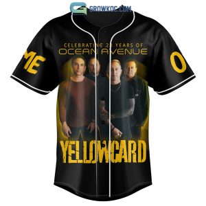 Celebrating 20 Years Of Ocean Avenue Yellowcard Personalized Baseball Jersey