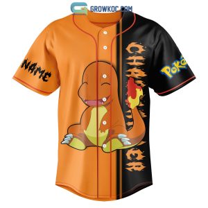 Charmander Pokemon Cartoon Movies Personalized Baseball Jersey