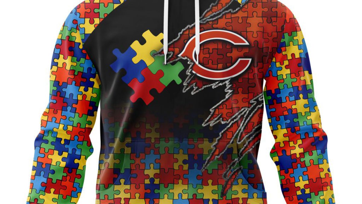 Chicago Bears NFL Special Autism Awareness Design Hoodie T Shirt - Growkoc