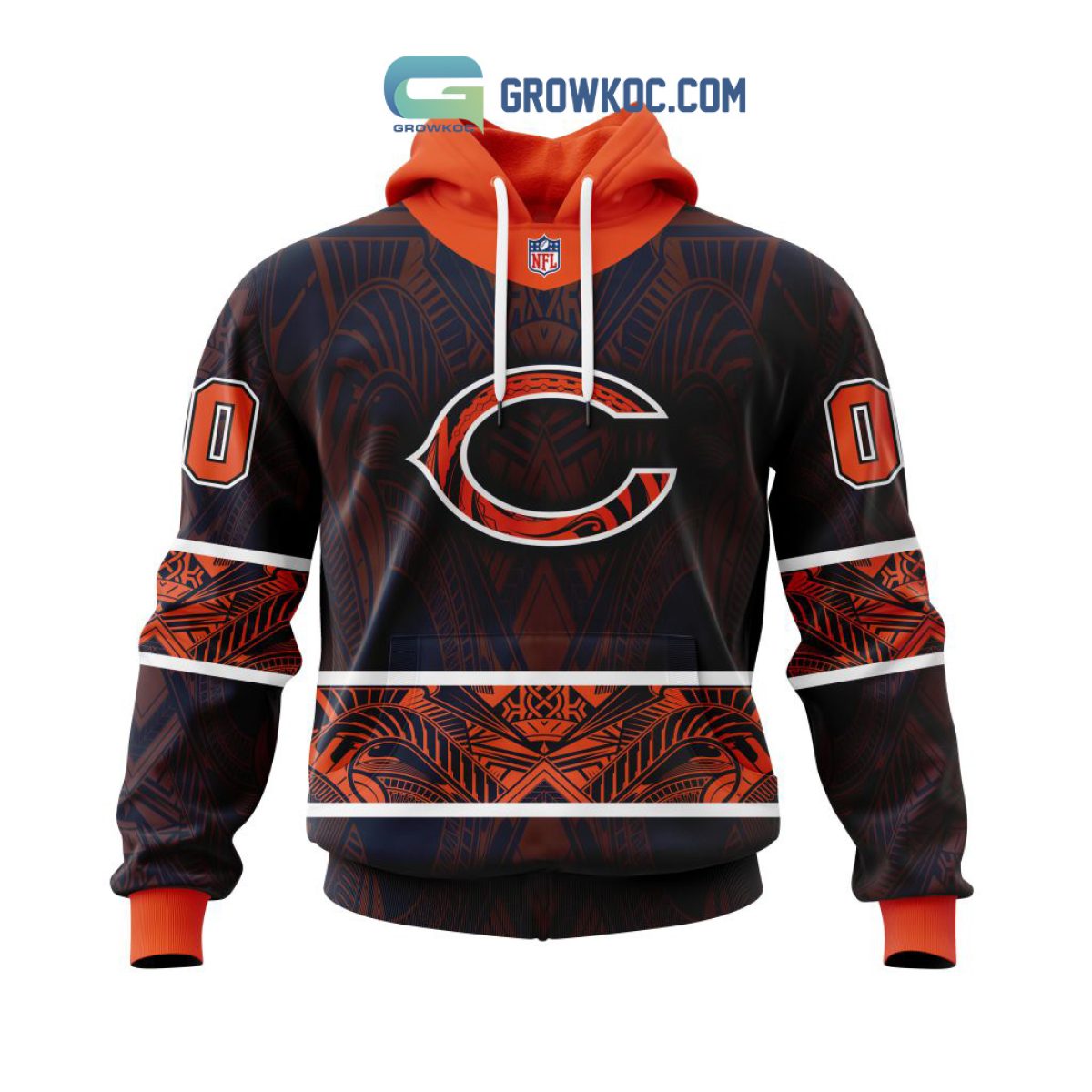 Chicago Bears NFL American Football 100% Polyester Sublimated Hoodies