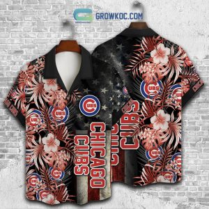 Chicago Cubs MLB American Flower Hawaiian Shirt