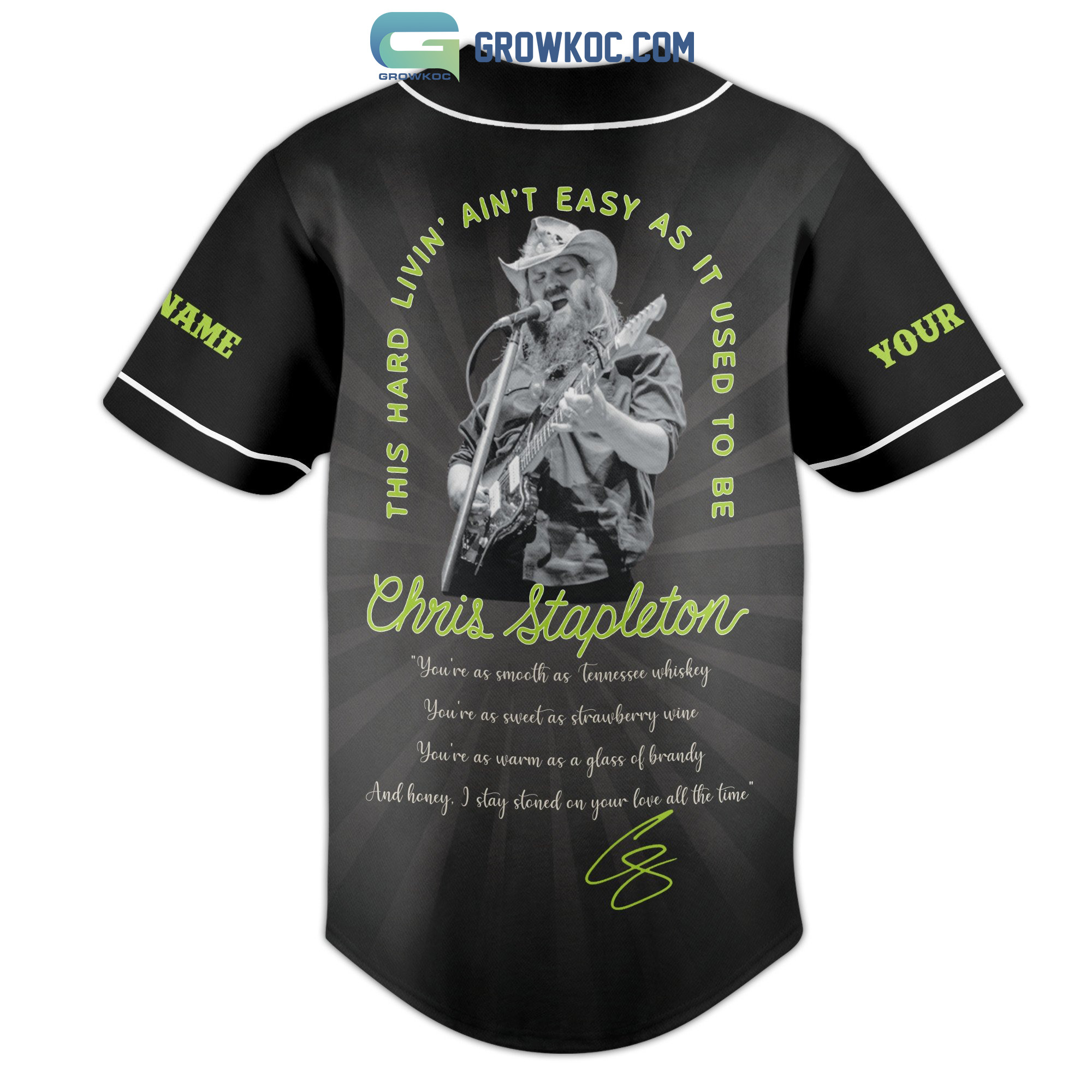 Chris Stapleton All American Road Show 2023 Personalized Baseball Jersey