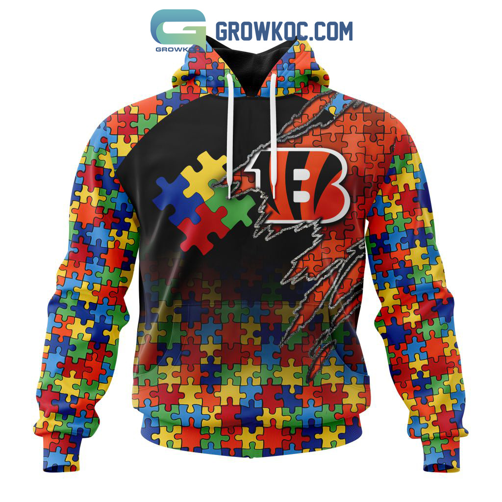 Cincinnati Bengals NFL Special Autism Awareness Design Hoodie T Shirt -  Growkoc