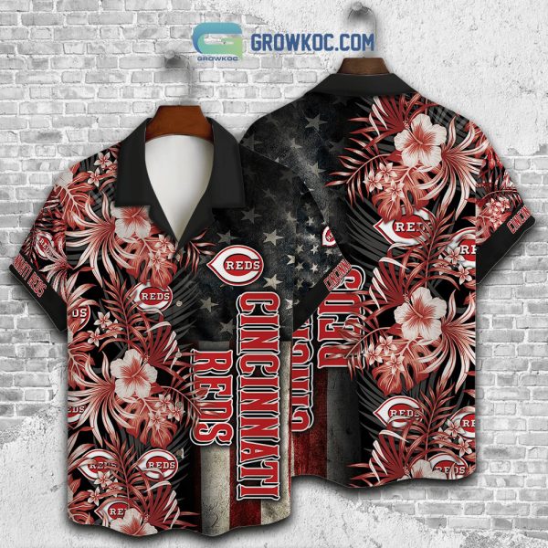 Cincinnati Reds MLB American Flower Hawaiian Shirt