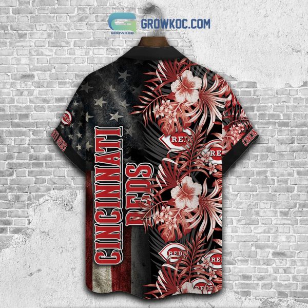 Cincinnati Reds MLB American Flower Hawaiian Shirt