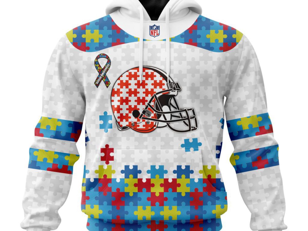 Cleveland Browns NFL Autism Awareness Personalized Hoodie T Shirt - Growkoc