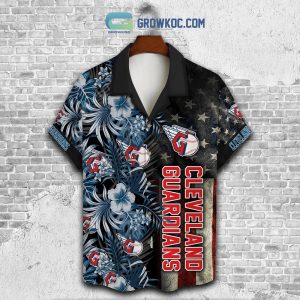 Cleveland Guardians MLB American Flower Hawaiian Shirt