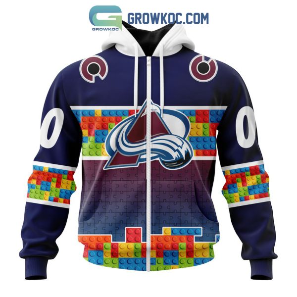 Colorado Avalanche NHL Special Autism Awareness Design Hoodie T Shirt