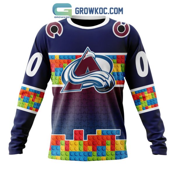 Colorado Avalanche NHL Special Autism Awareness Design Hoodie T Shirt