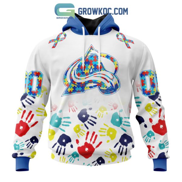 Colorado Avalanche NHL Special Autism Awareness Hands Hoodie T Shirt