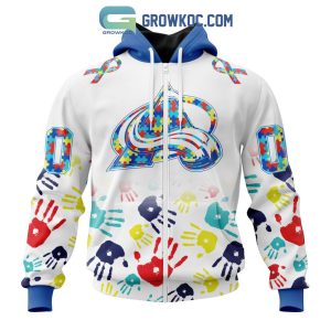 Colorado Avalanche NHL Special Autism Awareness Hands Hoodie T Shirt