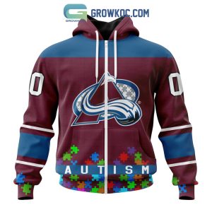 Colorado Avalanche NHL Special Unisex Kits Hockey Fights Against Autism Hoodie T Shirt