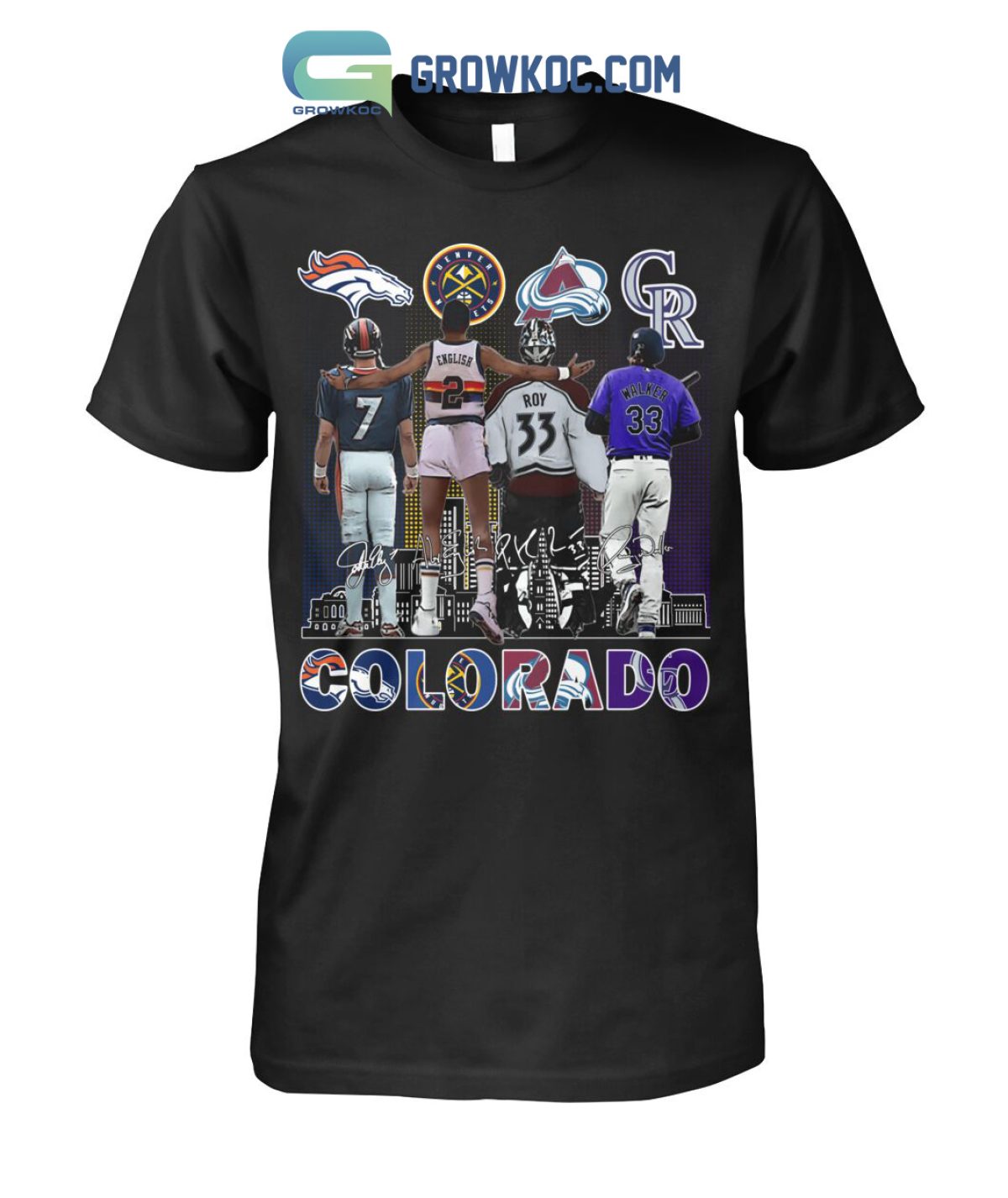 Colorado Avalanche Rockies Denver Broncos Nuggets City Champions T Shirt -  Growkoc