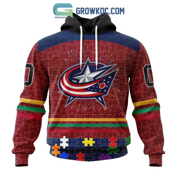 Columbus Blue Jackets NHL Special Fearless Against Autism Hoodie T Shirt