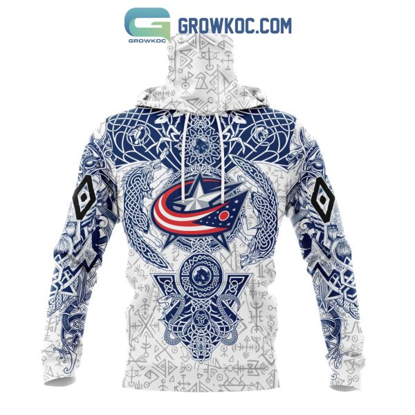 Columbus Blue Jackets NHL Special Norse Viking Symbols Hoodie T Shirt