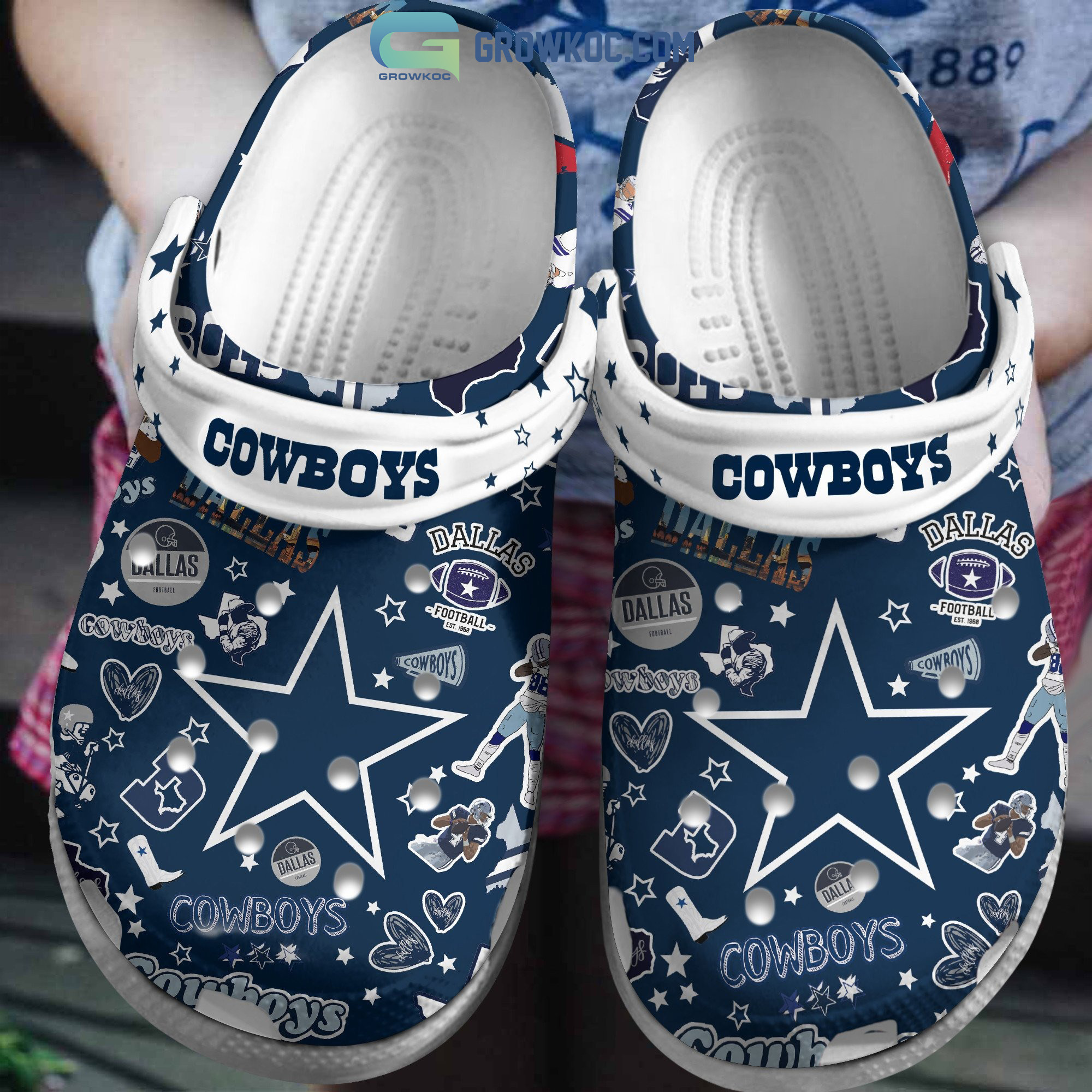 Dallas Cowboys NFL Personalized Air Jordan 13 Sport Shoes - Growkoc