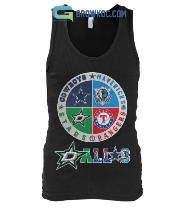 Dallas Cowboys Mavericks Rangers And Stars T Shirt