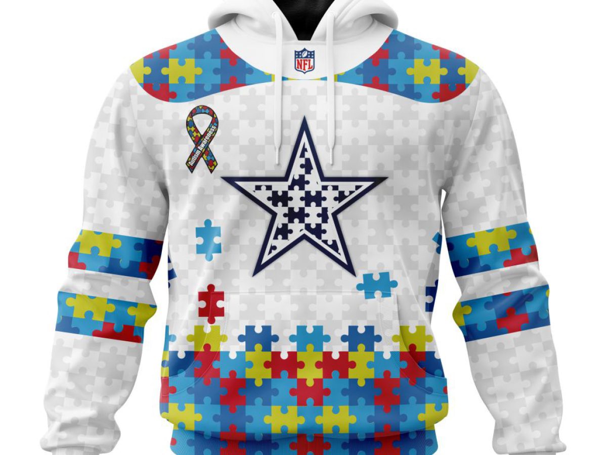 Dallas Cowboys NFL Special Autism Awareness Design Hoodie T Shirt - Growkoc