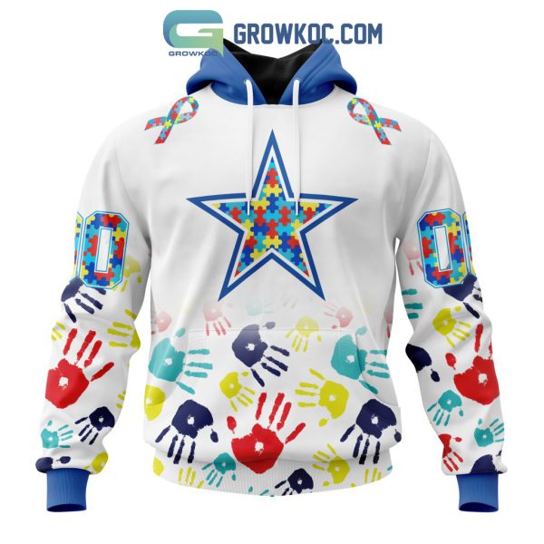Dallas Cowboys NFL Special Fearless Against Autism Hands Design Hoodie T Shirt