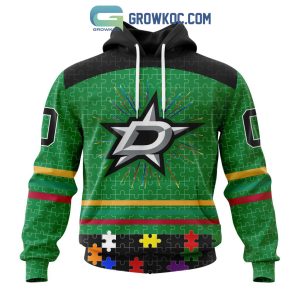 NHL Dallas Stars Personalized Special Design With Northern Lights Hoodie T Shirt