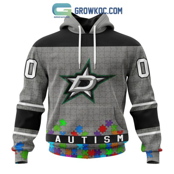 Dallas Stars NHL Special Unisex Kits Hockey Fights Against Autism Hoodie T Shirt