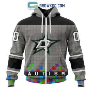 Dallas Stars NHL Special Unisex Kits Hockey Fights Against Autism Hoodie T Shirt