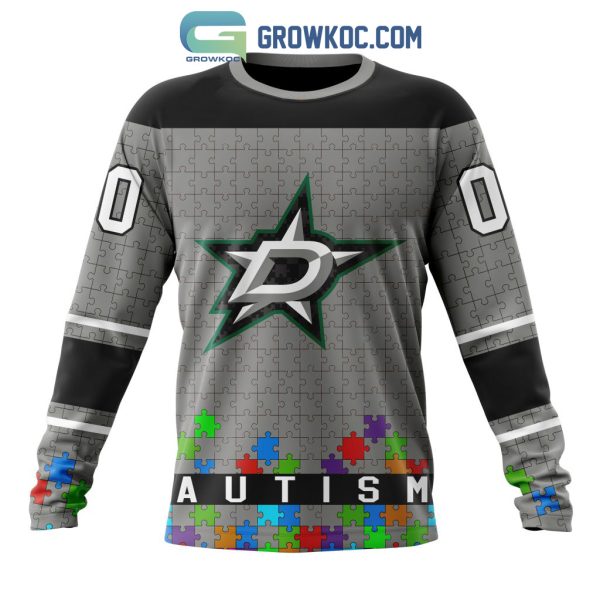 Dallas Stars NHL Special Unisex Kits Hockey Fights Against Autism Hoodie T Shirt