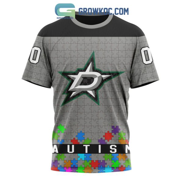 Dallas Stars NHL Special Unisex Kits Hockey Fights Against Autism Hoodie T Shirt