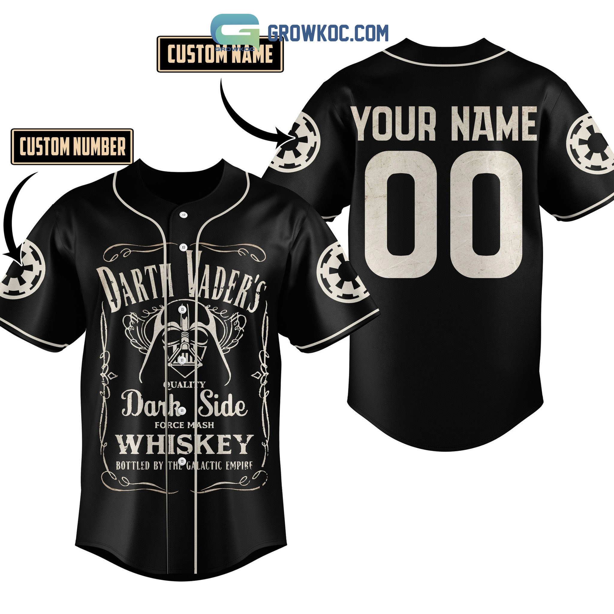Custom Name And Number Milwaukee Brewers Darth Vader Star Wars Baseball Jersey  Shirt Navy