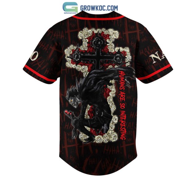 Death Note Humans Are So Interesting Personalized Baseball Jersey