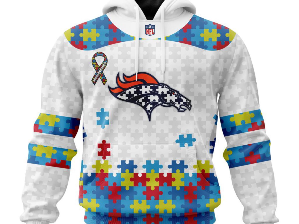 Persionalized NFL Denver Broncos Special Autism Awareness Design Hoodie -  Torunstyle