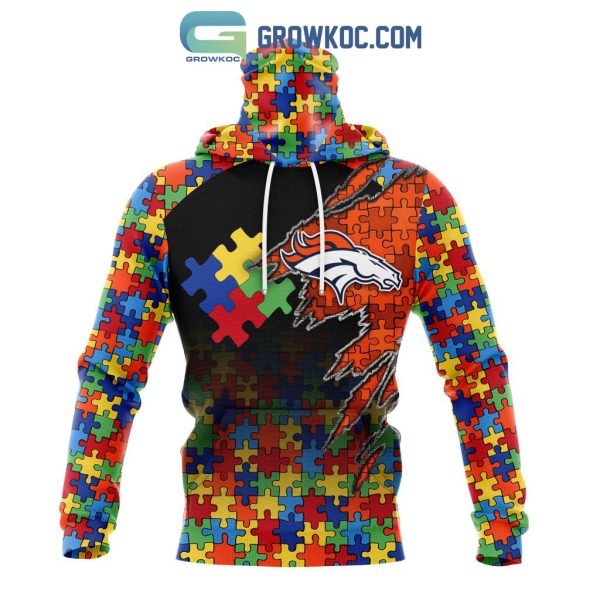 Denver Broncos NFL Special Autism Awareness Design Hoodie T Shirt