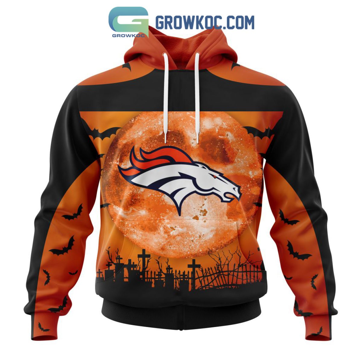 NFL Denver Broncos Custom Name 3D Hoodie For Women Men