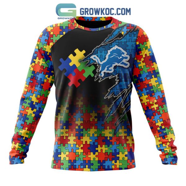 Detroit Lions NFL Special Autism Awareness Design Hoodie T Shirt