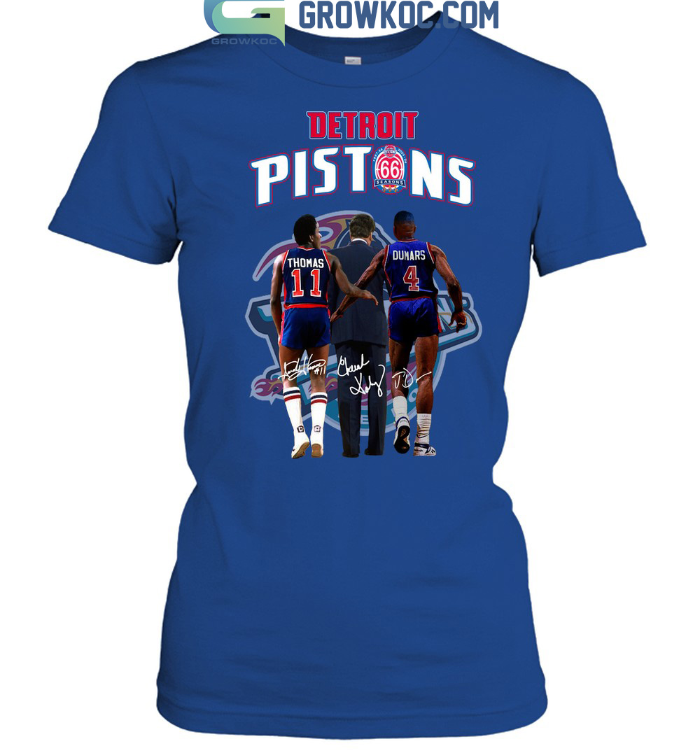 Detroit Pistons 66th Anniversary Thomas And Dumars T Shirt