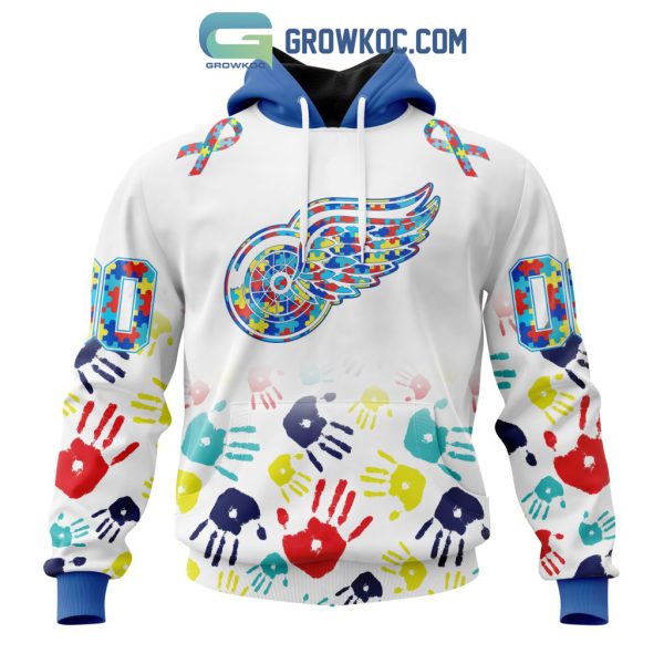 Detroit Red Wings NHL Special Autism Awareness Hands Hoodie T Shirt