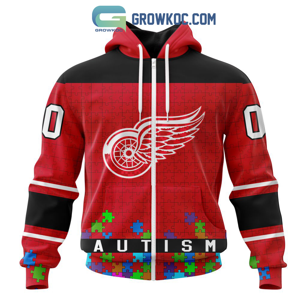 Men's Detroit Red Wings CCM Red Jersey Pullover Hoodie