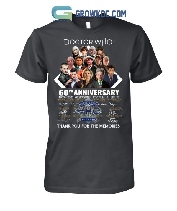 Doctor Who 60th Anniversary 1963 2023 Memories T Shirt