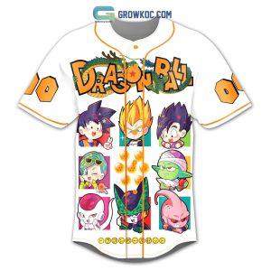 Dragon Ball Songoku Vegeta White Design Personalized Baseball Jersey