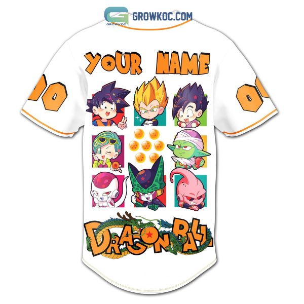 Dragon Ball Songoku Vegeta White Design Personalized Baseball Jersey